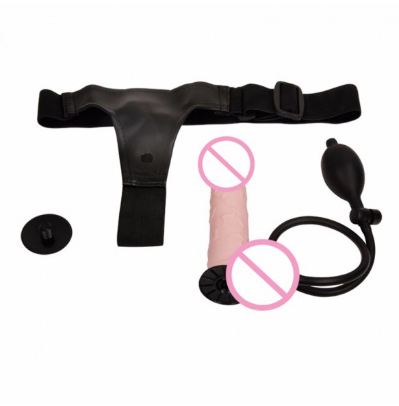 BAILE - Sensual Comfort Inflatable Pump Strap On Dildo (L:17cm - D:4cm)